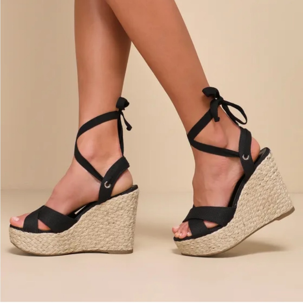 Lace espadrilles size 6